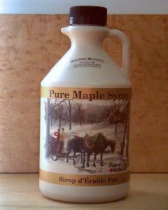 Plastic-jug of Maple Syrup