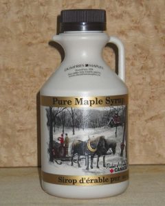 Plastic-jug of Maple Syrup